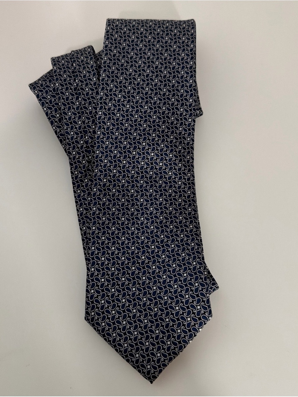 Donald J. Trump Navy Blue/Silver Silk Tie
